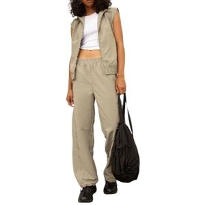 Oak + Fort Nylon Parachute Wide Leg Pant Women's Small